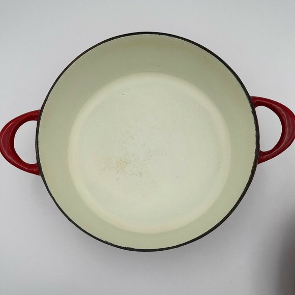 Round Dutch Oven MARIO BATALI by DANKS Cast Iron Enameled Red - Picture 3 of 9